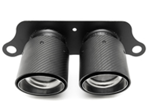 Uitlaat Deluxe Dual Style Tips KOOLSTOFVEZEL. Porsche 991 GT3 - 99111125390, 99111125393