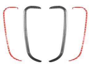 Aleta de camilla de conducto de radiador de fibra de carbono. Porsche 992 GT3