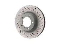 Disco de freno delantero monobloque perforado, 330 x 28 mm. Porsche 997 MKII / 991 / 981/982 Boxster / 981C/982C Cayman - 99735140101, 99735140201, 99735140100, 99735140200 - PFL39971, PFR39972