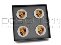 Tapacubos con escudo de color para Porsche Macan (juego de 4) - 00004460509, 00004460709