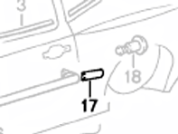 Moldura en el alerón trasero. Porsche 944 / 944S2 - 93155914100, 93155914200