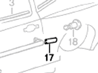 Zierleiste am Heckflügel. Porsche 944 / 944S2 - 93155914100, 93155914200