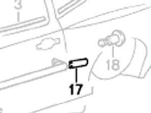 Zierleiste am Heckflügel. Porsche 944 / 944S2 - 93155914100, 93155914200