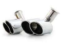 DesignTek Uitlaat eindpijpen 4 Tube Design voor Porsche 996 C2 / C4 - 99611125154, 99611125161, 99611125254, 99611125255, 99611105402, 99611105404, 99611105403, 99611105302, 99611105304, 99611105303, 99611198100, 99611198200, 99611198102, 99611198202