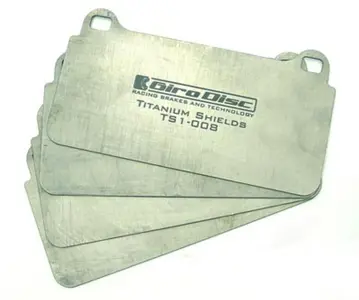 Protections thermiques de plaquettes de frein en titane. Avant : Porsche 991, 992 et GT4. - TS-1741-4