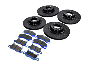 EBC Racing Two-piece floating brake disc and bluestuff pad kit. Porsche 991 GT3 - P2DK046B, 99135240780, 99135240880, 99135294883, 99135140581, 99135140681, 99135194784, 99135140682 - DP52206NDX, DP52207NDX, SG2F013, SG2F019