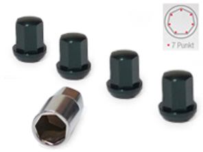 带钥匙的车轮锁，黑色铝制。保时捷 911 / 964 / 993 / 944 / 968 / 928 / 924 - 9210110S, 99336105700