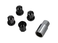 Wielsloten met sleutel, aluminium in zwarte afwerking. Porsche 911 / 964 / 993 / 944 / 968 / 928 / 924 - 9210110S, 99336105700