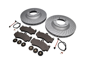 VORDERE Bremsbeläge und Bremsscheibenpaket. Porsche 996 GT3 2003>> ABS - 9975140990, 99735141090, 99635194800, 99761267700, 99635208602