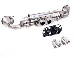 Milltek 运动型排气后消音器，搭配抛光 GT-100 排气管饰件。保时捷 992.1 GT3 2021 款>> - 9GT251052F, 9GT251052G, 9GT251052D, 9GT251052H - SSXPO172