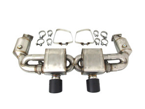 Sport Exhaust VALVETRONIC Porsche 991.2 Carrera with Carbon Fibre tail pipe - DesignTek - 3606009103, 9P1251053A, 9P1251053C