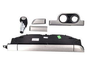 Pacchetto interni in alluminio spazzolato per vetture PDK. Porsche 991 / 981 Boxster / 981 Cayman - 99104480045, 99104480046