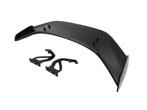 Aileron arrière léger en fibre de carbone brillante style GT4 RS / Aileron en col de cygne pour Porsche 718 (982) Cayman et Boxster 2017>> - 9GT825871AA3G, 9GT827867AOK1, 9GT827868AOK1, 9GT827465D, 9GT827466D