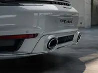Salidas de escape en color Plata del sistema de escape deportivo. Porsche 992 Turbo / Turbo S - 992044231
