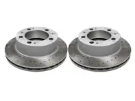 Brake Disc Rotor Rear, Crossdrilled (PAIR). Porsche 986 - 98635240104, 98635240103 - 986 352 401 04 rd