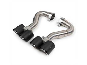 Fabspeed Deluxe Quad Style Tips, Carbon Fiber. Porsche 955 Turbo / Turbo S (2002-2007) - 95511125210, 95511125211, 95511198200, 95511198210, 95511125220, 95511125221, 95511125110, 95511125111, 95511198100, 95511198110, 95511125120, 95511125121 - FS.POR.955T.QDTC