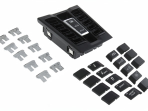 Commande combinée de la console centrale, noir mat/chrome brillant. Porsche 991.1 / 991.2 911 Coupé 2012-2019 - 99161395707DML