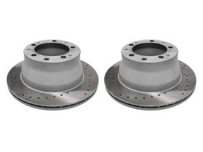 Dischi freno posteriori forati (coppia). Porsche 944 1986-89 2.5L/2.7L / 944 1987-88 Turbo - 94435204103 - 944 352 041 03 rd