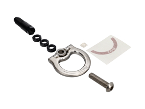 Gancio traino pieghevole Rennline. Porsche 911/964/993/996/997/Boxster/Cayman/944T/968 - E13.08, E1308