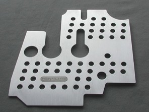 Pedana in alluminio Rennline. Lato conducente. Porsche 356A - F07