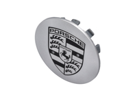 Wheel cap in Silver with Porsche crest. Porsche 955 Cayenne - 955361303019A1, 00004460600