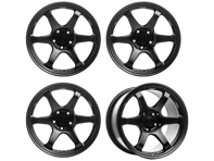 Ensemble de jantes en alliage Titan 7 Forged T-D6E à 6 branches 20" Noir machine. Porsche 991 Carrera 2 / Carrera 2S - TD6E2090044513071MB, TD6E2011060513071MB