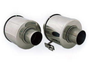 Kachelklepkasten, RVS - Paar. Porsche 356B / 356C - 64421102505, 64421102605 - 9230002