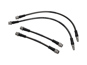 Flexibles de frein tressés en acier inoxydable (jeu de 4) avant et arrière Porsche 944 / 924S - 477611071B, 944611071F