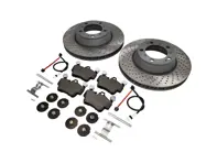 Bremsbeläge und Bremsscheiben-Paket hinten für Porsche 997 Carrera 2S von SHW - 99635240502, 99635240602, 99761267602, 99635208600, 99635208602, 95535296000, 99735193907