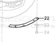 前保险杠固定条。保时捷 965 Turbo - 96550503301, 96550503401