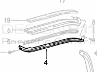 敞篷车引擎盖车顶密封条。保时捷 944 - 94156138710, 94156138810
