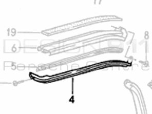 Capota Cabriolet Junta Techo Latrual. Porsche 944 - 94156138710, 94156138810