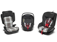 Housses de siège enfant au design Heritage - Tartan Turbo 50 pour les modèles de siège enfant Porsche - 971044065D, 971044066D, 971044068D