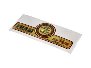 Motoraufkleber Fram Ölfilterbehälter F3-P2/W. Porsche 356 - 64470101200 - 356234-18