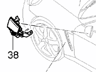 Waarschuwingslampje buitenspiegel. Porsche 970 Panamera rechts gestuurd - 97064140300, 97064140400 - MP00138, MP00139