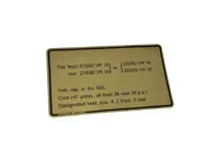 Reifendruckaufkleber. Porsche 928 US-Modelle 1980-84 - 92800650800 - PAKRB