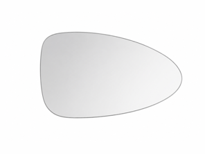 Door mirror glass (Convex), Right for LHD. Porsche 982 Boxster / 982 Cayman - 982857522