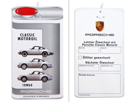 Etiquette de vidange d'huile Porsche Classic 10W-60 pour Porsche 911 à partir de 3.0L / 964 / 993 - PCG043209230, PCG04320931, 10W60, 10W 60, 10W-60
