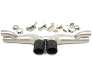 Uitlaat einddemper met zwart chromen uitlaatpijpen Porsche 991 GT3 - DesignTek - 99711102799, 99711102790, 99711102792 - GT3, R