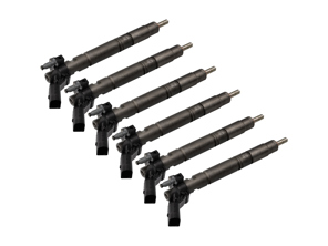 高压喷油器套装（6个）。适用于2012款及之后保时捷958 Cayenne 3.0L柴油车型。 - 95811012811, 95811012810, 0870218, 0445117021