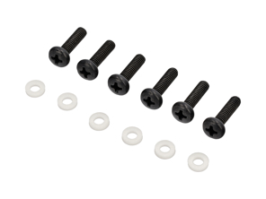 Set viti e rondelle faro posteriore NERO. Porsche 911 70-89/959 - PCG63191101