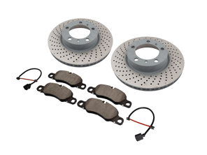 Remblokken en remschijven voor. Porsche 981 Boxster S / Cayman S van SHW - 99735140101, 99735140201, 98135193904, 99160916500