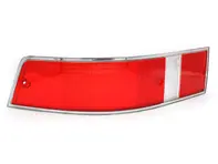 Indicator lens rear red with chrome rim. Porsche 911 - 91163190002, 91163190003, 14868S, 14868D, 90163190504, 90163190604
