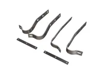 Stoßstangenhalterungssatz für hinten. Porsche 356 / 356A - 644.505.231.00, 64450523100 - JG.231.00, BP PS7813-BK