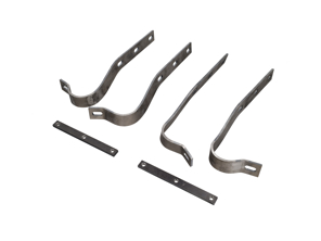 Set achterbumperbeugels. Porsche 356 / 356A - 644.505.231.00, 64450523100 - JG.231.00, BP PS7813-BK