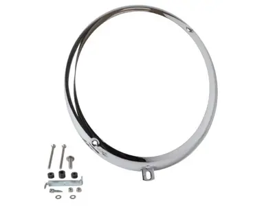 Headlamp ring Hella style chrome . Porsche 356A / 356B / 356C - 64463111201 - 8195150800