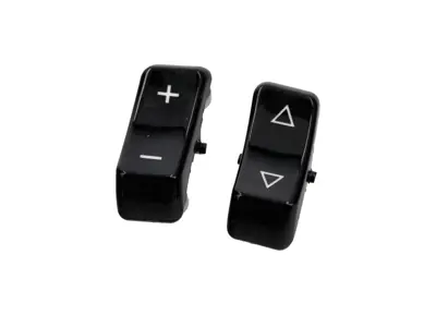 Control buttons, shiny black for Porsche radio - 35161