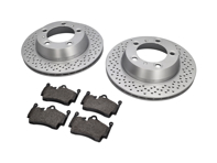 HINTERE Bremsbeläge und Bremsscheibenpaket Porsche 987 Boxster / 987C Cayman - 98735240101, 98735293903