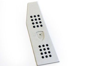 Pedal muerto de aluminio Rennline con empuñadura de goma con escudo Porsche. Porsche 991 / 981 / 991.2 / 718 - P101C