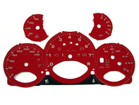 Instrumentengesichtssatz, Rot. Porsche 997.2 PDK - KPH - 330 MPH - 9764121003PDK - F97 641 210 03TIP, F9764121003TIP